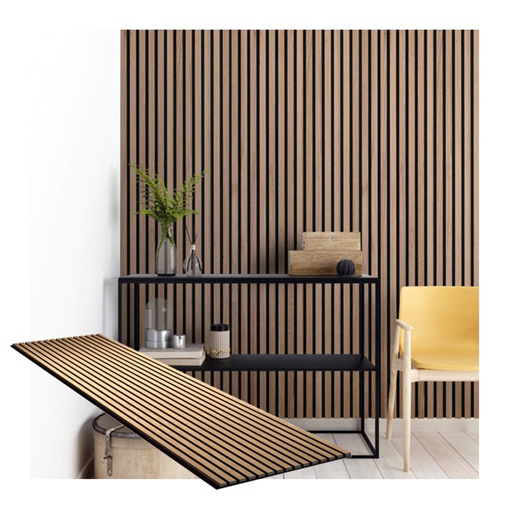 アコースティックウッドスラットパネル